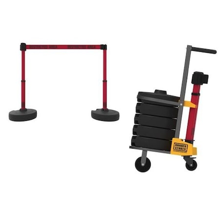 Accuform MOBILE BANNER STAKE STANCHION CART PRB920YL PRB920YL